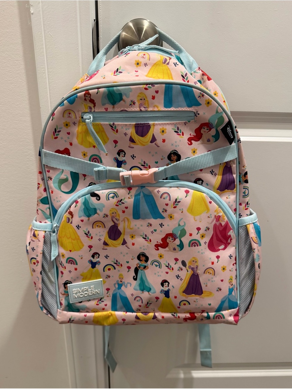 Kids Pink Princess Pattern Backpack by Simple Modern